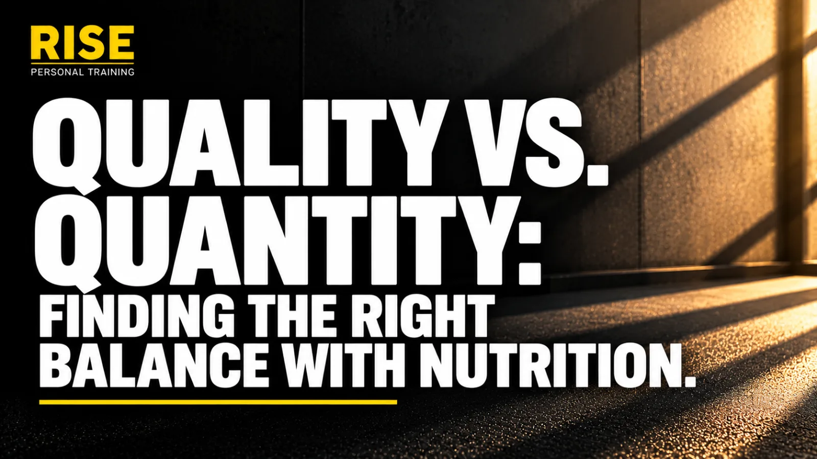Quality vs. Quantity: Finding the Right Balance With Nutrition